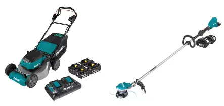 Makita 21" 18V X2 LXT Cordless Self-Propelled Lawn Mower Kit w/ 4 Batteries + String Trimmer