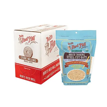 4-Pk 22-Oz Bob's Red Mill Organic Quick Cooking Steel Cut Oats