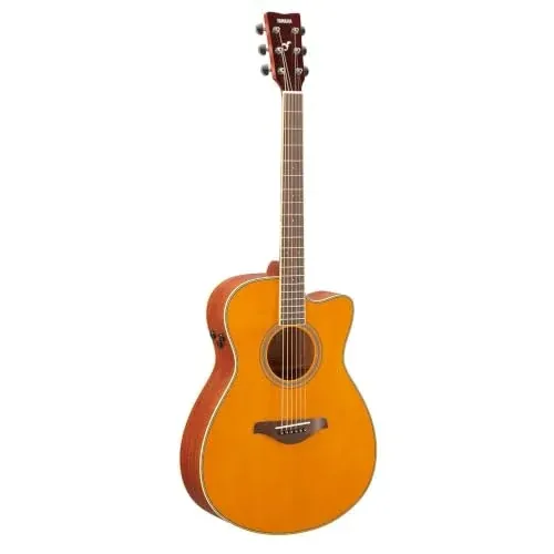 Yamaha FSC-TA Concert Cutaway Transacoustic Guitar w/ Chorus and Reverb, Vintage Tint