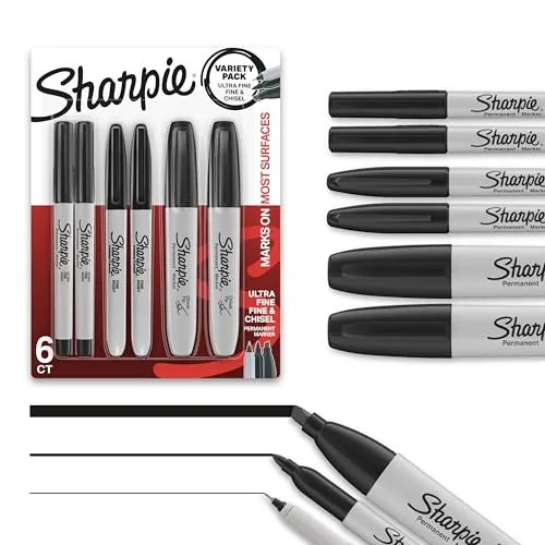 Sharpie Permanent Markers Variety Pack 6-Count