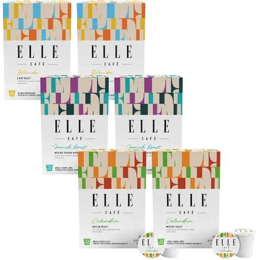ELLE Café K-Cup Coffee Pods 72-Pack