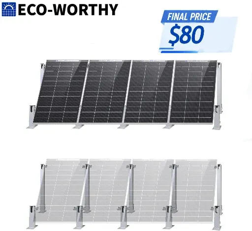 ECO-WORTHY Solar Panel Mounting Brackets Kit System for 4PCS Panels