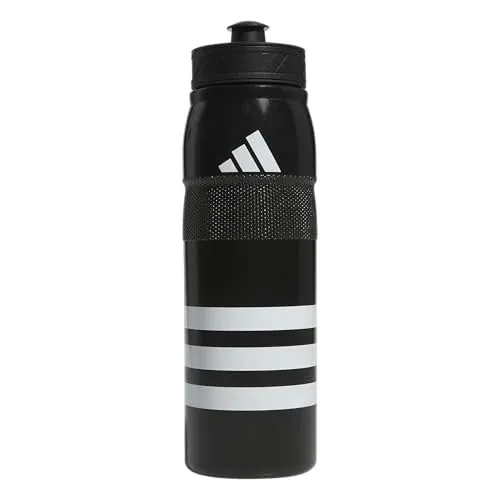 adidas Stadium 26-Oz Plastic Sports Water Bottle w/ Locking Spout Top (Black)
