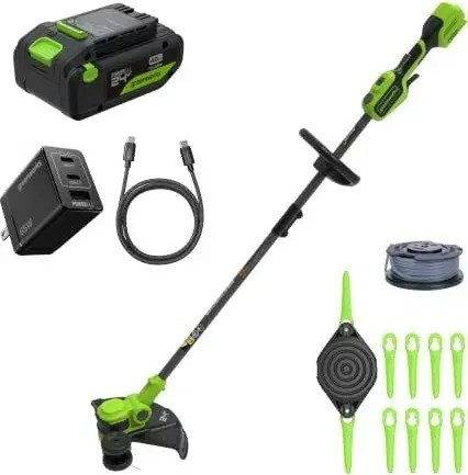 Greenworks 24V 13-inch String Trimmer 4.0Ah Battery 10-Pack Replacement Blades