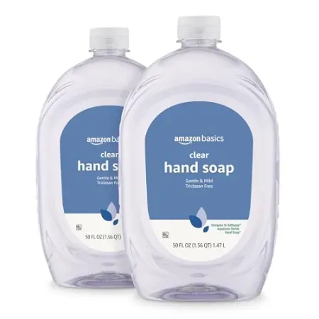 2-Pack Amazon Basics Gentle & Mild Clear Liquid Hand Soap