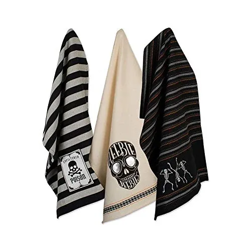 DII Happy Halloween Dishtowel Set 3-Pack
