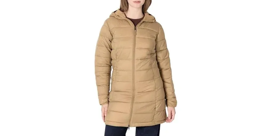 Amazon Essentials Women's Lightweight Water Resistant Packable Hooded Puffer Coat