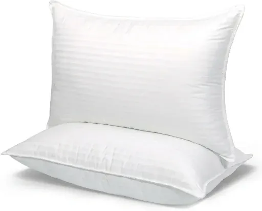 2pk Latitude Run Soft Down Alternative Satin Stripe Fiber Bed Pillows