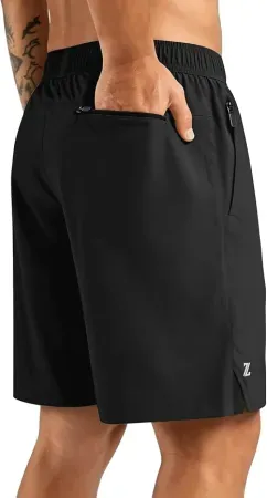 ZITY Men's 7" Quick-Dry Running Shorts w/ 3 Zip Pockets