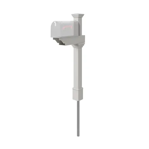Zippity Classica Mailbox Post White Vinyl DIY No Dig Kit