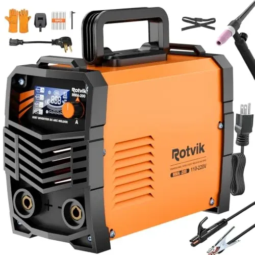 Rotvik 200A Dual-Voltage Stick Welder w/ Lift TIG