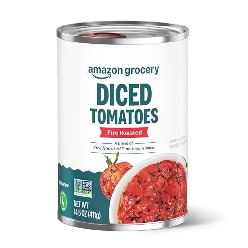 Amazon Grocery Canned Fire Roasted Diced Tomatoes 14.5oz