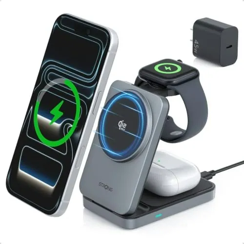 Strong TriMag Qi 25W 3-in-1 Wireless Charging Station
