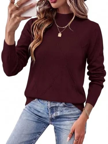 Long Sleeve Mock Neck Sweaters