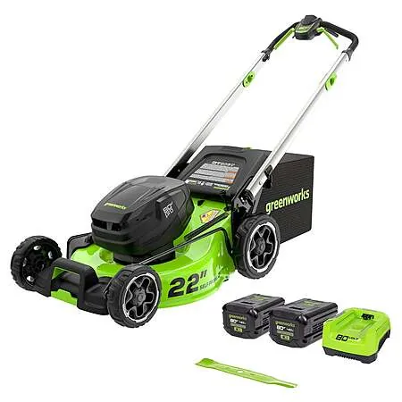 Costco Members: Greenworks 80V 22" Lawn Mower w/ 2x 4Ah Batteries & Charger