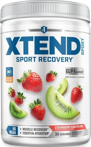 Xtend Sport BCAA Powder for Recovery, Strawberry Kiwi Splash, 30 Serv