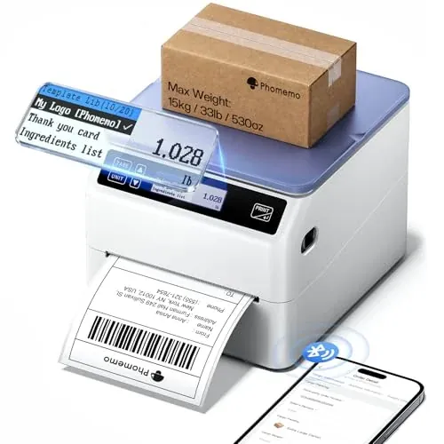 Phomemo D422S Bluetooth 4x6 Label Printer with Scale