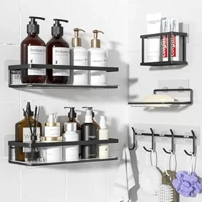Epicano Adhesive Shower Caddy, 5 Pack