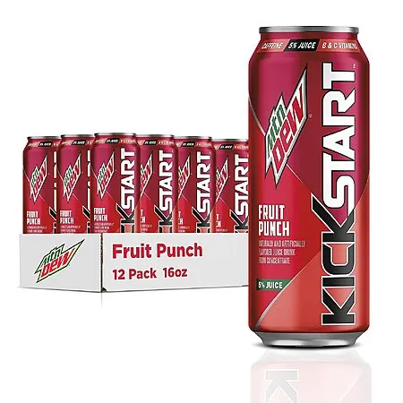 12-Ct 16-Oz Mountain Dew Kickstart Juice Drink (2 Flavors)