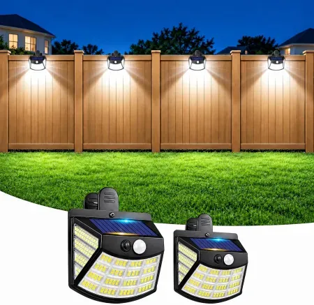 LUHLEE Clip On 800LM Motion Sensor Solar Fence Lights