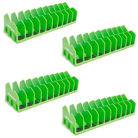 4-Pc CENFORGE Plier Organizer Rack w/ Non-Slip Rubber Base (Green)