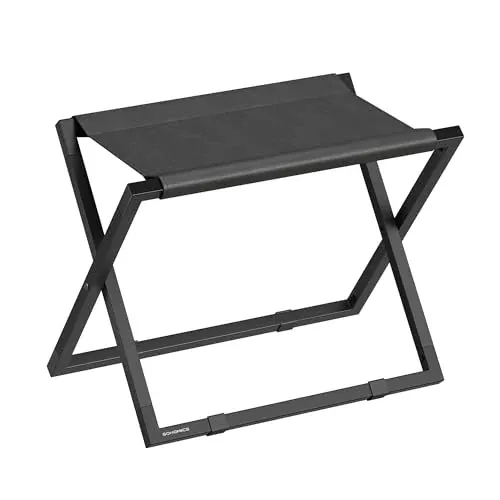 SONGMICS Foldable Steel Luggage Rack with Oxford Fabric