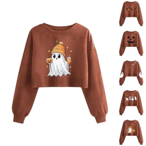 Halloween Cropped Sweatshirt