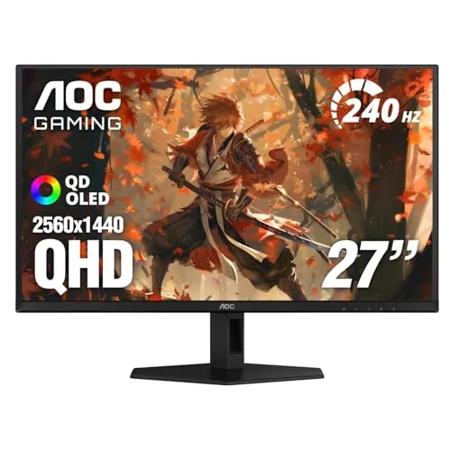 AOC 27" Gaming Monitor QHD 240Hz QD OLED NVIDIA G-SYNC Compatible Q27GAZD. (HDMI 2.0 Model):