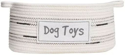 Home Cotton Rope Oval Pet Toy and Storage Basket