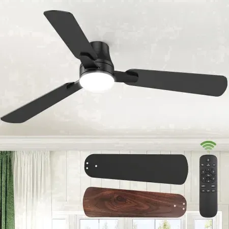 SZRSTH 42" 6 Speed Remote Control Modern Ceiling Fans w/ Light