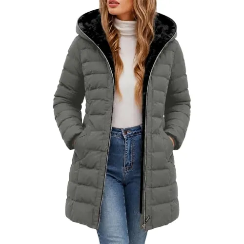 Women's Fleece Lined Puffer Jacket