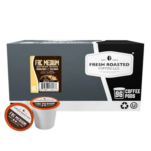 Fresh Roasted Coffee FRC Medium Roast K-Cup Pods 96 Count