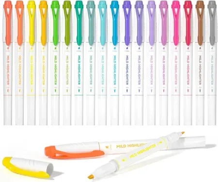 18-Count Shuttle Art Dual Tip Pastel Highlighters