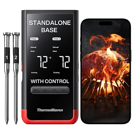 ThermoMaven P2 Smart Bluetooth Wireless Wi-Fi Meat Thermometer w/ 2 Probes
