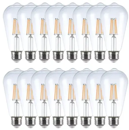 16-Pack Great Value 5-Watt ST19 Vintage LED Light Bulbs