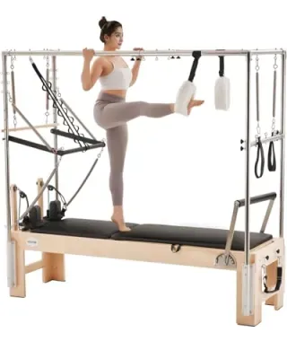 VEVOR Pilates Reformer Wooden Pilates Machine