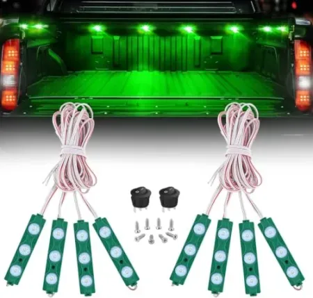 8-Piece Nilight Pickup Truck Bed Lights (24 LEDs)
