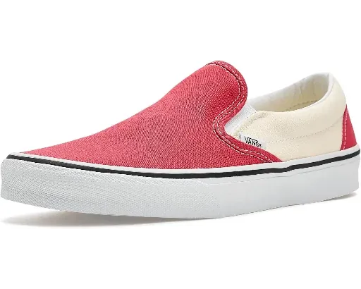Vans Unisex Classic Slip-On Sneaker (Pop Crimson or Pop Coral Blush)