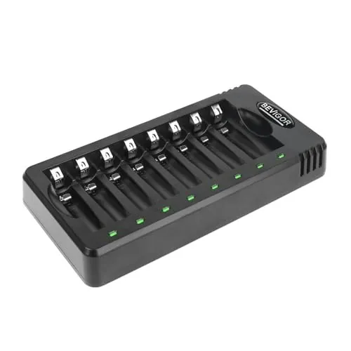Bevigor 8-Bay AA and AAA Battery Charger