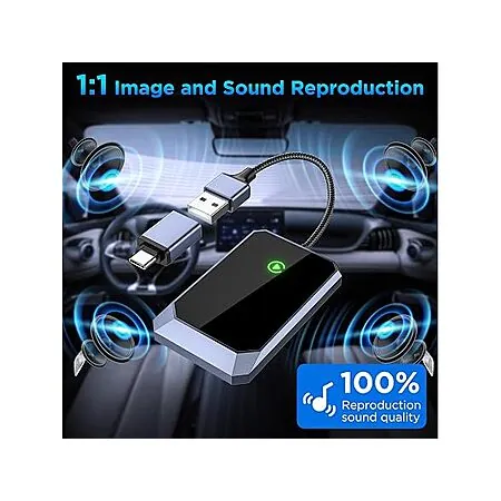 Terunsoul Plug & Play Wireless Carplay Adapter (Apple iPhone/iOS 10+)