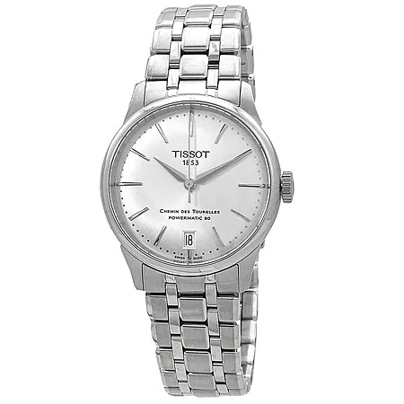 34mm Tissot Women's Chemin Des Tourelles Automatic Silver Dial Watch