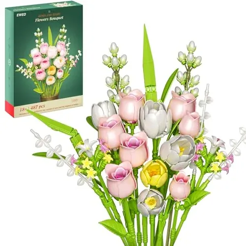 PARAKE Tulip Rose Flowers Building Set