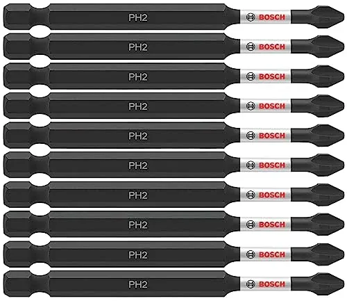 Bosch Impact Tough 10-Pack 3.5" Phillips #2 Power Bits
