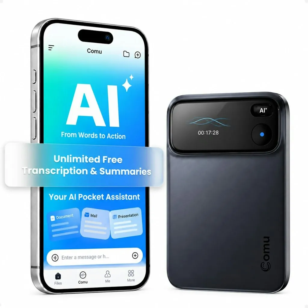 Comu Action Pro AI Voice Recorder