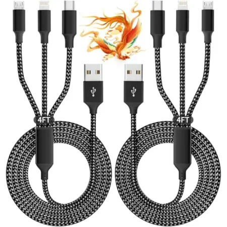 2-Pack 4' 3 in 1 IDISON USB Multi Charging Cables