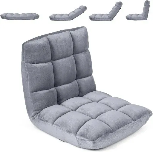 COSTWAY Floor Chair Video Gaming Chairs with Back Support