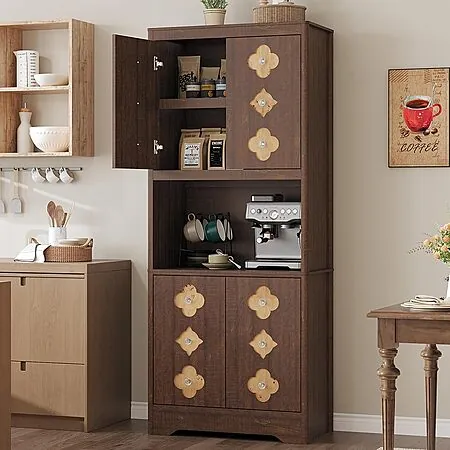Garvee 72" Tall Pantry Cabinet (3 Colors)