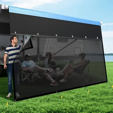 Fonzier 9' x 17' 3" RV Awning Sun Shade Screen