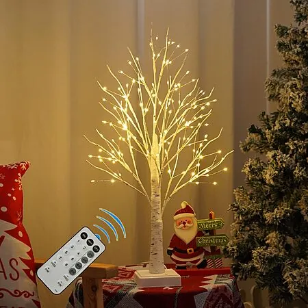 2' PXBNIUYA Birch Tree Light w/ Remote Control, Timer & 144-LEDs (Warm White)
