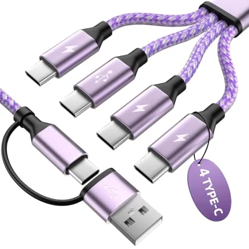 USB C Splitter Multi Charging Cable USB A/C to USB C
